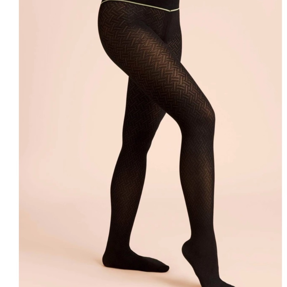 Sheertex Basketweave Tights, NWT